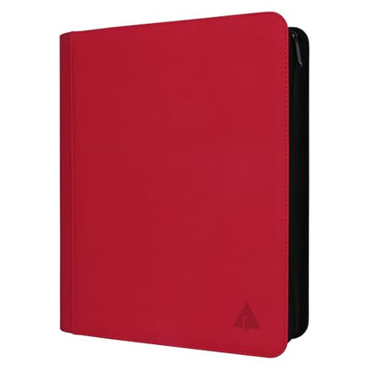 Top loader Binder, Holds 504 Top loaders, 9-Pocket Top Loader Binders with Sleeves for TCG & Sports Cards in 3'' x 4'' Top loaders -Red - color: Red