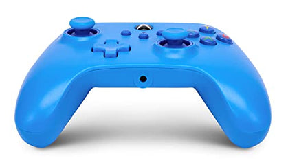 PowerA Wired Controller for Xbox Series X|S - blue, gamepad, video game/gaming controller, works with Xbox One, Officially Licensed - style: Blue