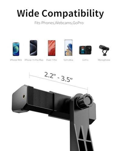 UBeesize 12’’ Ring Light with Overhead Phone Mount, LED Selfie Light with Stand and Phone Holder for iPhone and Laptop, Desk Light for Video Recording, Zoom Meeting, Live Streaming, Tiktok, YouTube - style: Desk Ring Light