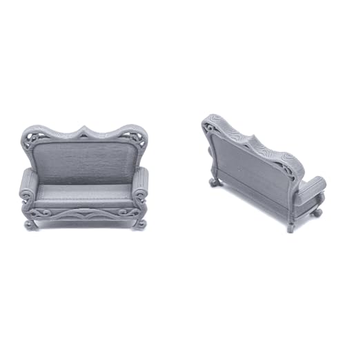 Elegant Furniture by Printable Scenery, 3D Printed Tabletop RPG Scenery and Wargame Terrain 28mm Miniatures