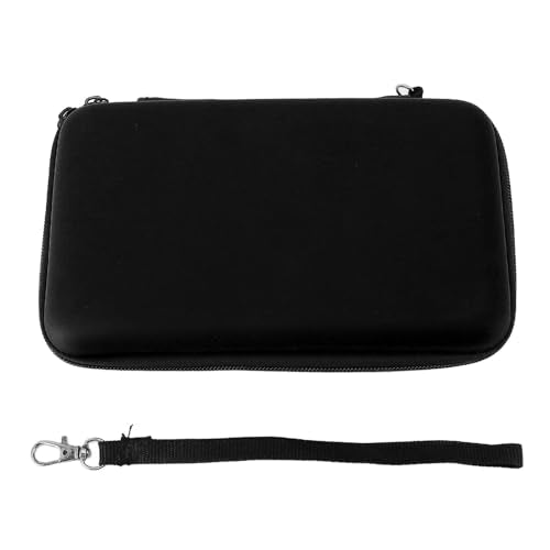 Hard Shell Carrying Case for New 3DS XL/2DS XL - Travel Protective Storage with 8 Game Cartridge Slots & Water Proof PU Exterior (Black) - color: Black