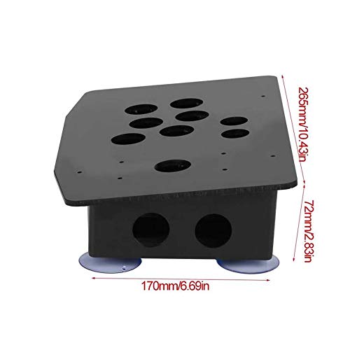 DIY Black Arcade Joystick Replacement Acrylic Panel Case Handle for Arcade Game Kit Sturdy Construction Easy to Install