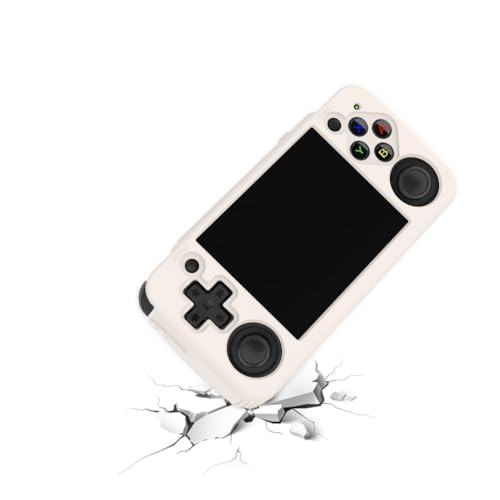 Silicone Protective Case for ANBERNIC RG35XX H Retro Handheld Gaming Console, Soft Sleeve Cover Protector Anti-Bump and Anti-Drop Full Protection, with Lanyard (Purple) - color: Purple