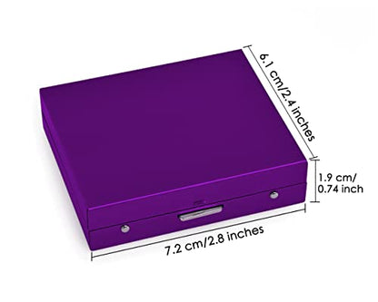 DS.DISTINCTIVE STYLE Aluminum Alloy Dice 5 Pieces 16mm Portable Metal Dices with Case 6 Sided Dice for Party Game - color: Purple, style: Square