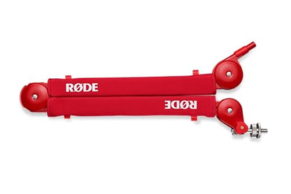 RØDE PSA1+ Professional Studio Arm with Spring Damping and Cable Management (Red) | Silent, Fully-Damped Parallelogram Spring Arm, Supports 94g-1.2kg, 37/34 Reach, Integrated USB and Xlr Cable Management - color: Red, style: PSA1+