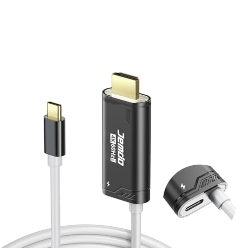 JEMDO Switch 2 Dock HDMI Cable,4K@60Hz 18Gbps,USB C to HDMI 2.0,100W PD Play While Charging,6.6 ft,Portable Travel TV Adapter Compatible with Nintendo Switch 2(Only Below V21.0.0)/2017/OLED - color: Black, style: 60