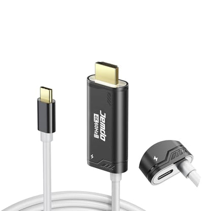 JEMDO Switch 2 Dock HDMI Cable,4K@60Hz 18Gbps,USB C to HDMI 2.0,100W PD Play While Charging,6.6 ft,Portable Travel TV Adapter Compatible with Nintendo Switch 2(Only Below V21.0.0)/2017/OLED - color: Black, style: 60