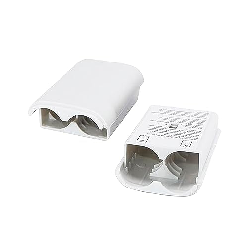 2 Pack Battery Cover Case for Xbox 360 Wireless Controller,Replacement Battery Pack Shell Compatible with Xbox 360 - White - color: 2pcs-White