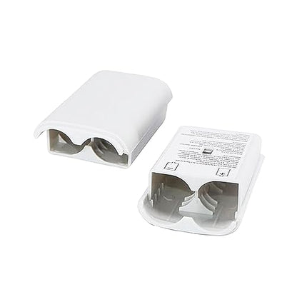 2 Pack Battery Cover Case for Xbox 360 Wireless Controller,Replacement Battery Pack Shell Compatible with Xbox 360 - White - color: 2pcs-White