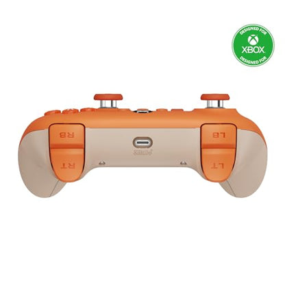 8BitDo Ultimate C Wired Controller for Xbox with Hall Effect Joysticks and Triggers, RGB Lighting Fire Ring, Compatible with Xbox Series X|S, Xbox One, Windows 10/11- Officially Licensed (Orange) - color: Orange