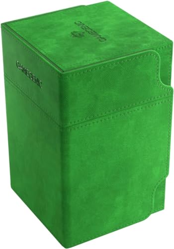 GameGenic Deck Box – Watchtower XL Green 100CT – Durable and Sturdy TCG, OCG, CCG Card Storage – Compatible with Pokemon, Yugioh, Commander, and MTG Magic: The Gathering Cards - color: Green