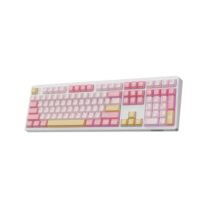 EPOMAKER TH108 Full Size Mechanical Keyboard, Wireless Gaming Keyboard with 8000mAh Battery, Creamy Gasket, 108 Keys, Hot Swap, Custom Driver, RGB Backlight (Pink, Creamy Jade) - color: Pink, size: Creamy Jade