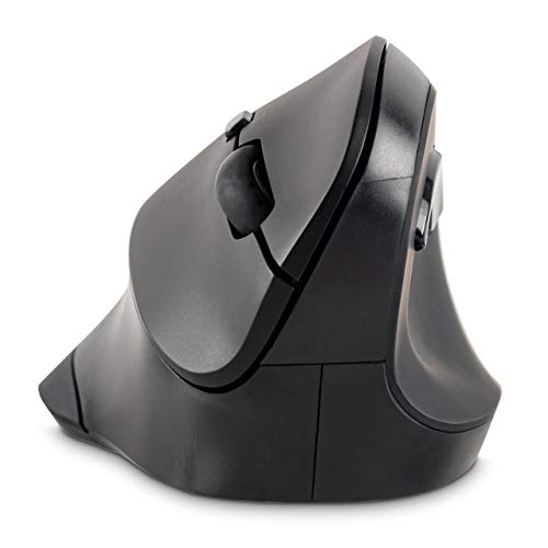 Kensington Ergonomic Vertical Wireless Mouse (K75575WW), Grey/Black | Vertical grip reduces wrist strain, wireless connection, comfortable all-day use - size: Mid-Size