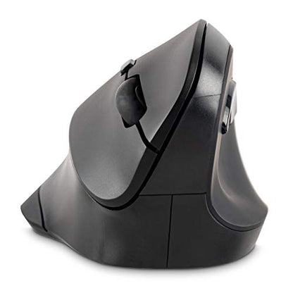 Kensington Ergonomic Vertical Wireless Mouse (K75575WW), Grey/Black | Vertical grip reduces wrist strain, wireless connection, comfortable all-day use - size: Mid-Size