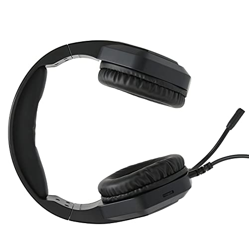 Gaming Headphones Noise Canceling RGB Lighting Surround Sound for PC Gaming and Console Users ABS 1 Pair