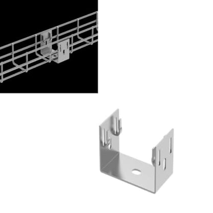 Kable Kontrol 2" Side Floor Bracket – Wire Mesh Cable Tray Support - Wire Mesh Tray Cable Management Rack Cable Basket, Zinc Plated Steel NEC Approved for Network, Fiber Optic, Cabling Accessory - size: 2" Side Floor Bracket