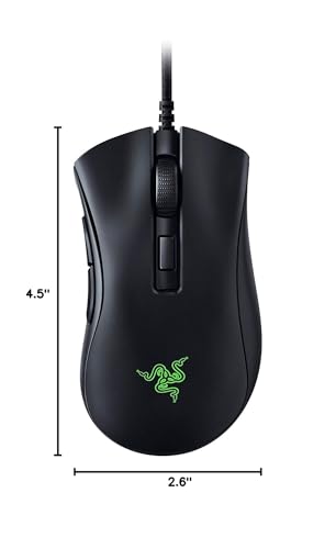 Razer DeathAdder v2 Mini Gaming Mouse: 8500K DPI Optical Sensor - 62g Lightweight Design - Chroma RGB Lighting - 6 Programmable Buttons - Anti-Slip Grip Tape Included - Classic Black