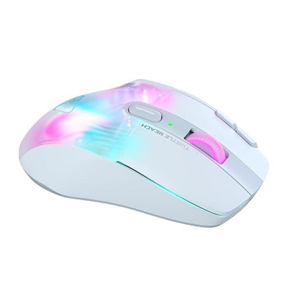 Turtle Beach Kone XP Air Wireless RGB Gaming Mouse for PC | 19K DPI Sensor, Rechargeable 100-Hr Battery, Charging Dock, 29 Programmable Inputs, Ergonomic, Bluetooth, 4D Wheel, White - color: White
