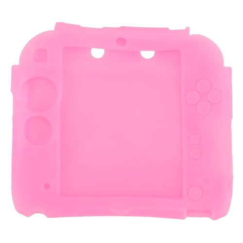Zerodis Zerodis Video Game Accessories 2DS Controller Silicone Skin with Soft Screen Protectors Ideal for 2DS Players Protective Cover for (Pink) (Pink) - color: Pink