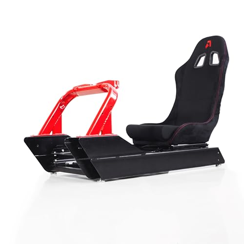 CS-Pro Modular Simracing Cockpit | Fully Adjustable | Direct drive Support,Compatible with Thrustmaster, Fanatec, Moza Racing on PC, Xbox and PS, Compatible with Wheels Up to 38NM,Includes Expansion Bracket - color: CSP Frame+Fordable seat