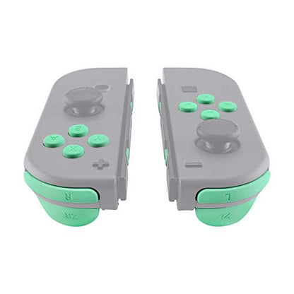 eXtremeRate DIY Full Set Buttons for Nintendo Switch & Switch OLED, Custom Replacement Buttons for JoyCon, ABXY Direction Keys SR SL L R ZR ZL + - Home Capture Trigger Buttons Springs - Mint Green - color: Mint Green