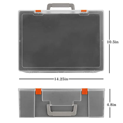 Miniature Storage Sturdy Carrying Figure Case -108 Slot Figurine Minature Carrying Case Compatible with D&D and More (Transparent) - color: Black