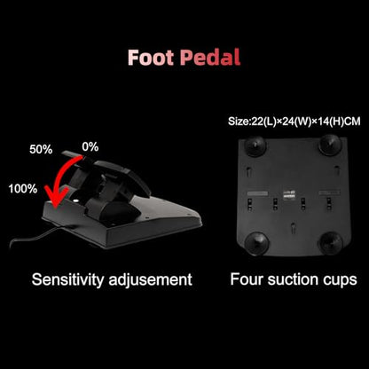 DOYO Gaming Steering Wheel with Pedal and Paddle shifters for PC | 180°Rotation, Sim Racing Wheel with Dual Vibration, Height & Tilt Adjustable, for PS4, PS3, Xbox Series X|S, Xbox One, Switch