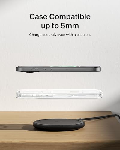Belkin Wireless Charging Pad 15W - Qi Charger - Wireless Charger iPhone 17, Charging Station for Apple iPhone 16/15/14 Series, AirPods, Samsung Galaxy S25/S24, Pixel 5ft Cable Included, Black, 2-Pack - style: 15W 2-pack (NEW Version)