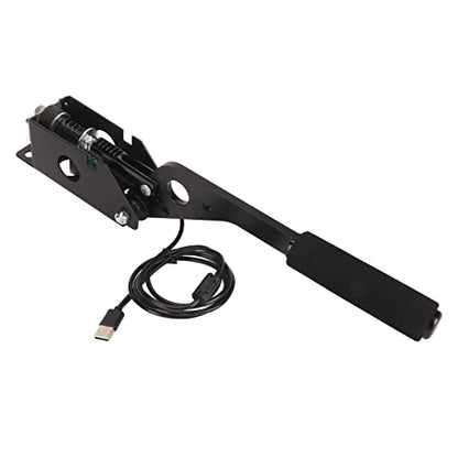 USB Handbrake, Linear E Handbrake, Hall Sensor, 64 Bit Handbrake for PC Racing Games, for G27 G29 G920 T500 T300 ETS2 ATS Brake Analog Hand Brake with Handle Grip Clamp, Compatible