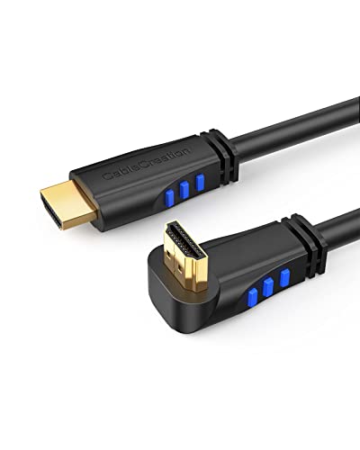 CableCreation 4K HDMI Cable Right Angle 270 Degree Upward - Supports 4K@60HZ Ultra HD for Gaming, Streaming, Movies, Male to Male, 6ft Black - size: 6FT, style: Upward Angle