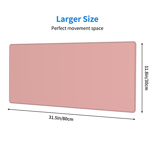 Rose Gold Mouse Pad Extended Large Gaming Mousepad XL Big Long Oversized Desk Mat Stitched Edges 31.5 X 11.8 Inch for Home Office - color: Black12