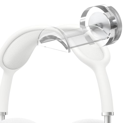 GEEKRIA Acrylic Magnetic Headset Holder, Gaming Headphone Holder for Over-Ear, On-Ear Headphones, Magnetic Headphone Stand for Mounting on Computer Chassis and Metal Surfaces (Clear)