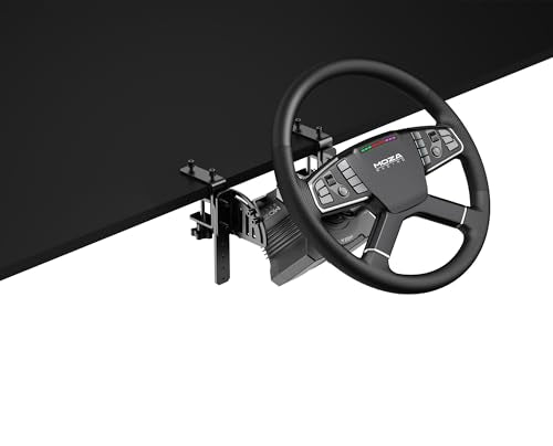 MOZA Trucking Bundle 4PCS PC Gaming Racing Simulator Kit: R5 5.5Nm Direct Drive Wheel Base, 400mm TSW Truck Wheel, SR-P Lite Pedals and Wheel Clamp for PC, Black