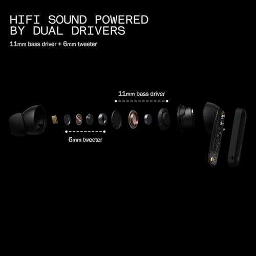 CMF Buds Pro 2 Wireless Earbuds with Smart Dial, 50dB Hybrid Noise Cancelling Earbuds Wireless Bluetooth 5.3, 11mm Bass with LDAC, 6 Hi-Res Audio Mics, 43H Playtime, Fast Charging Case, Blue - color: Blue