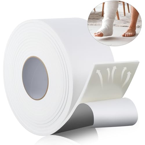 Buryeah 1/4" x 4" x 6 Yard Foam Adhesive Cast Padding Medical Foam with Adhesive Back for Sports Injured Areas, Ball of Foot Cushion, Blister Pads, Foot Pain, Splints and Casts Pad - color: White, size: 1/4" X 4" X 6 Yard
