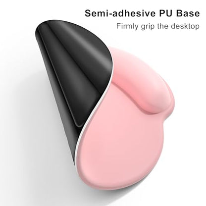 Dapesuom Large Gaming Mouse Pad, Pink Mouse Pads with Wrist Rest Wrist Support, 4in1 Big XXL Desk Mat Desk Pad + Ergonomic Mousepad + Memory Foam Keyboard Mat Wrist Rest + Coaster Set for Computer - color: Pink