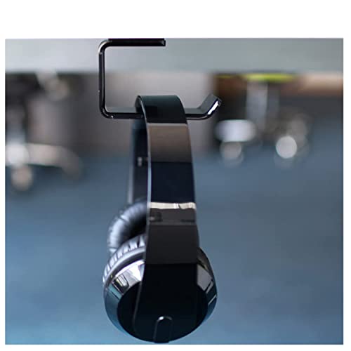 ZYAMY 2pcs Adhesive Desk Headphone Hanger PC Gaming Headset Holder Stand for Wall, Foldable Headphones Hook Mount Under Desk