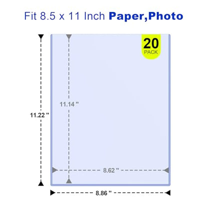 20ct 8.5"x11" Document Toploader - 25Mil Heavy Duty Print Protector Holder | 25Mil Rigid Sleeves Protect Documents, Photos and Prints from Scratches and Bends, Clear Design for Display and Storage - size: 20ct 8.5" x 11" Document Toploader 25Mil