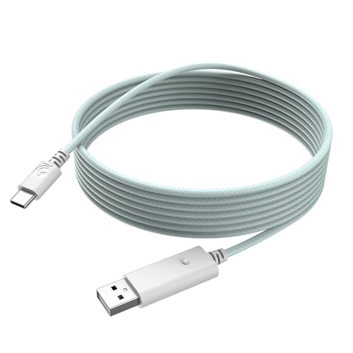 GameSir USB-C Cable for G7 SE, G7, T4 Kaleid (White & Cyan) - color: White & Cyan