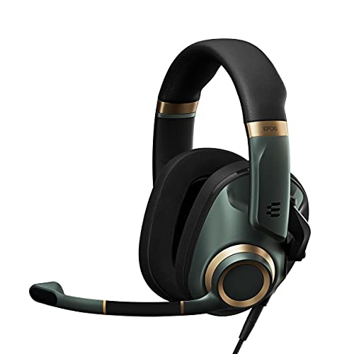 EPOS H6Pro - Closed Acoustic Gaming Headset with Mic - Over-Ear - Lift-to-Mute - Xbox/PS4/PS5/PC Headset - Gaming Accessories (Green) - color: Green, size: One-size