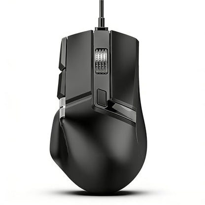 RGB Gaming Mouse, Ergonomic Wired Mouse with 7 Lighting Modes and 11 Programmable Buttons, Adjustable DPI 1200 to 12400, for PC Gaming and Competitive Play