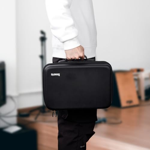 Banworks PU Hardshell Case Custom Fit for Elektron Digitone/Digitone II/Digitakt/Digitakt II/Syntakt, Synthesizer/Sampler Storage & Carrying Case Controller Bag JT/HCQSNB-04 (Case Only, 1 Piece) - size: For Elek Digitone/Digitakt (II), Syntakt