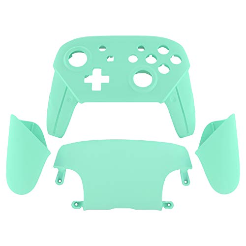 eXtremeRate Mint Green Faceplate Backplate Handles for Nintendo Switch Pro Controller, DIY Replacement Hand Grip Housing Shell Cover for Nintendo Switch Pro - Controller NOT Included - color: Mint Green