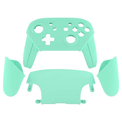 eXtremeRate Mint Green Faceplate Backplate Handles for Nintendo Switch Pro Controller, DIY Replacement Hand Grip Housing Shell Cover for Nintendo Switch Pro - Controller NOT Included - color: Mint Green