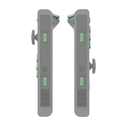 eXtremeRate DIY Full Set Buttons for Nintendo Switch & Switch OLED, Custom Replacement Buttons for JoyCon, ABXY Direction Keys SR SL L R ZR ZL + - Home Capture Trigger Buttons Springs - Matcha Green - color: Matcha Green