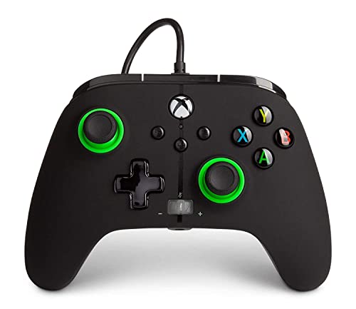 PowerA Enhanced Wired Controller for Xbox Series X|S - Green Hint, Officially Licensed for Xbox - color: Green Hint