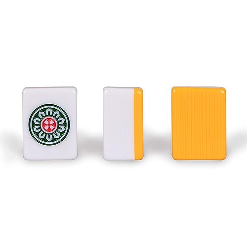 Yellow Mountain Imports Chinese Mahjong Set – Rouge Prestige – 146 Medium Tiles, Professional Set for Chinese-Style Play [中式麻將 專業套裝] - color: Yellow