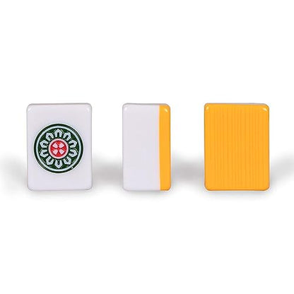 Yellow Mountain Imports Chinese Mahjong Set – Rouge Prestige – 146 Medium Tiles, Professional Set for Chinese-Style Play [中式麻將 專業套裝] - color: Yellow
