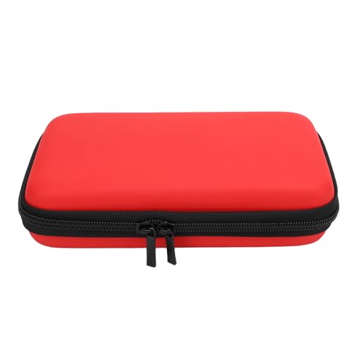 Carrying Case for NintendoNew New 2DS XL, 2DS LL, NEW 3DS, 3DS Console, Hard Protective Shell Travel Case Pouch with 8 Game Cartridges Slot, Water Proof PU & Hard EVA, Console - color: Red