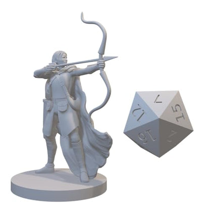 Ranger Miniatures for DND Pathfinder RPG Unpainted Resin 28mm-32mm 3D Printed (Human Female Ranger 3) - style: Human Female Ranger 3